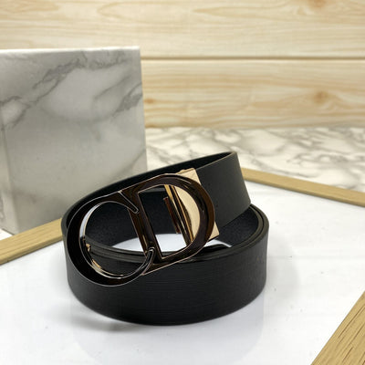 CD-Double Tone Leather Strap Belt-UniqueandClassy