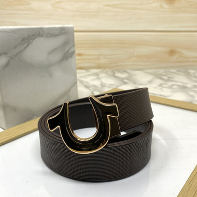 U-Pattern Formal and Casual Leather Strap belt-UniqueandClassy