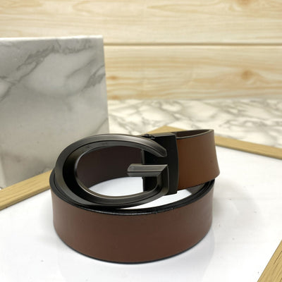 Classic G-Pattern Formal and Casual Leather Strap Belt -UniqueandClassy