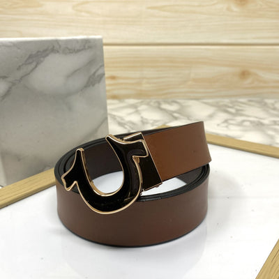 U-Pattern Formal and Casual Leather Strap belt-UniqueandClassy