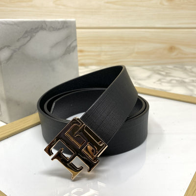 TH Pattern Leather Strap Belt-UniqueandClassy