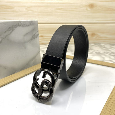 Classy Round Snake Design Leather Strap- UniqueandClassy