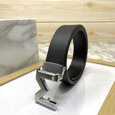 M-Pattern Leather Strap Belt -UniqueandClassy