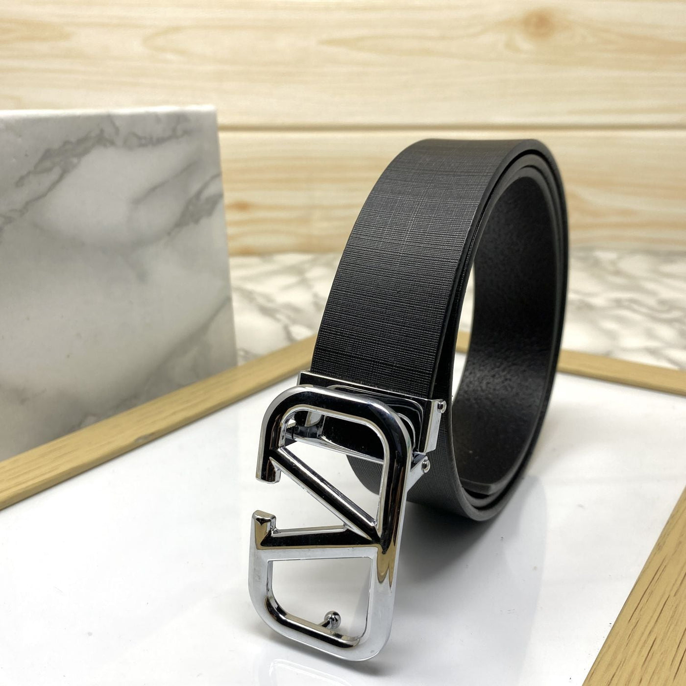 Casual V-Pattern Leather Strap Belt-UniqueandClassy