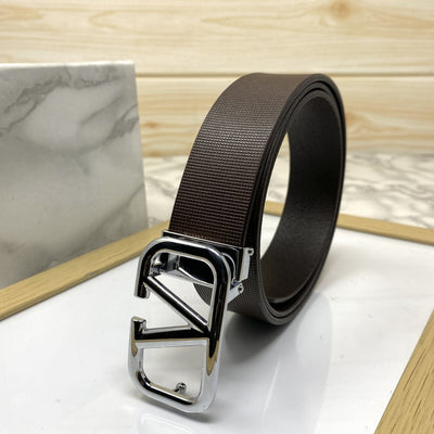 Casual V-Pattern Leather Strap Belt-UniqueandClassy