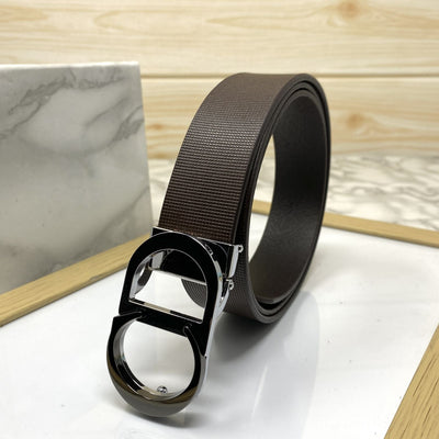 CD-Double Tone Leather Strap Belt-UniqueandClassy