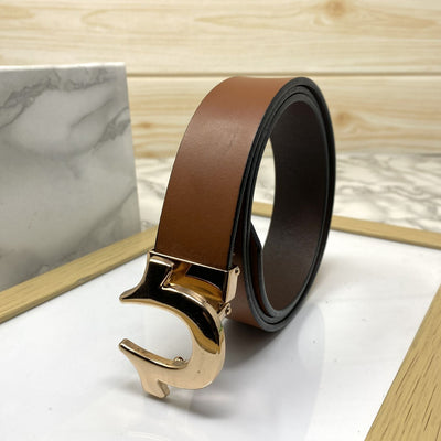 U-Pattern Formal and Casual Leather Strap belt-UniqueandClassy