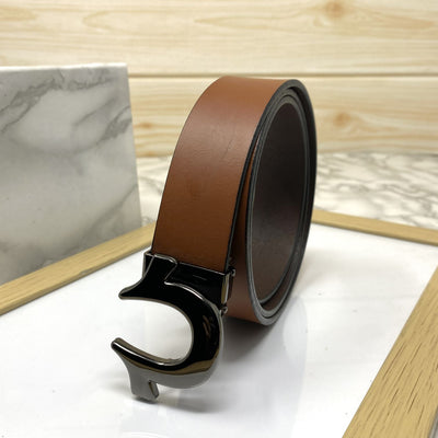 U-Pattern Formal and Casual Leather Strap belt-UniqueandClassy