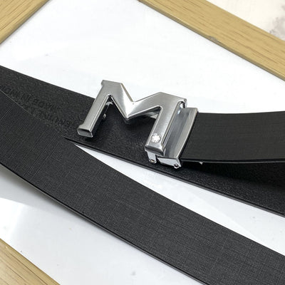 M-Pattern Leather Strap Belt -UniqueandClassy