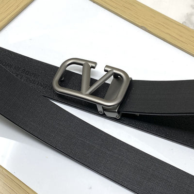 Casual V-Pattern Leather Strap Belt-UniqueandClassy