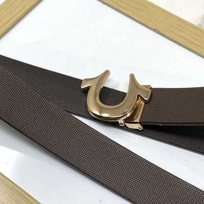 U-Pattern Formal and Casual Leather Strap belt-UniqueandClassy