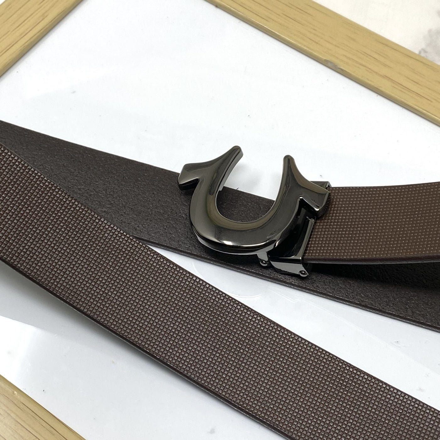 U-Pattern Formal and Casual Leather Strap belt-UniqueandClassy