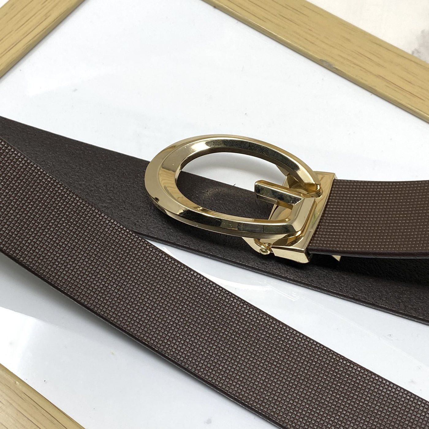 Classic G-Pattern Formal and Casual Leather Strap Belt -UniqueandClassy