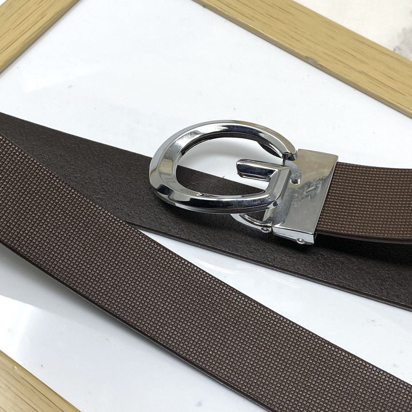 Classic G-Pattern Formal and Casual Leather Strap Belt -UniqueandClassy