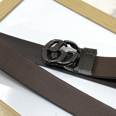 Classy Round Snake Design Leather Strap Belt-JoansParamount