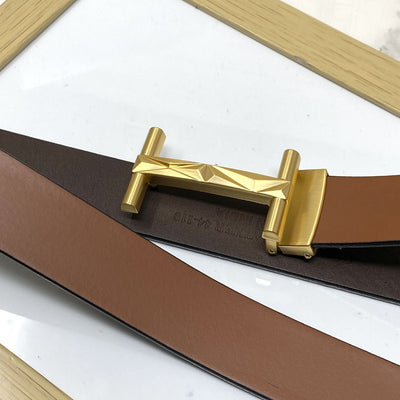 New Arrival H- Pattern Formal and Casual Leather Strap Belt-UniqueandClassy