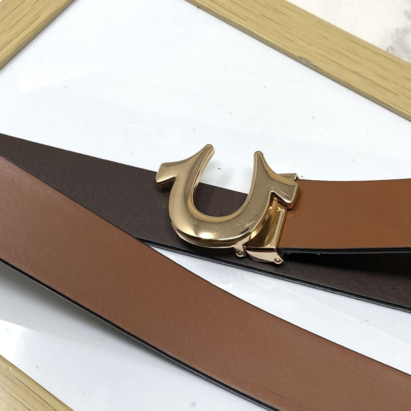 U-Pattern Formal and Casual Leather Strap belt-UniqueandClassy