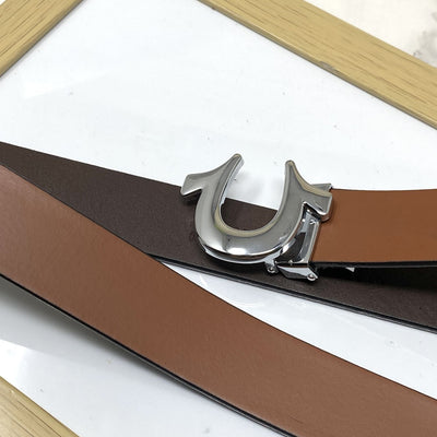 U-Pattern Formal and Casual Leather Strap belt-UniqueandClassy