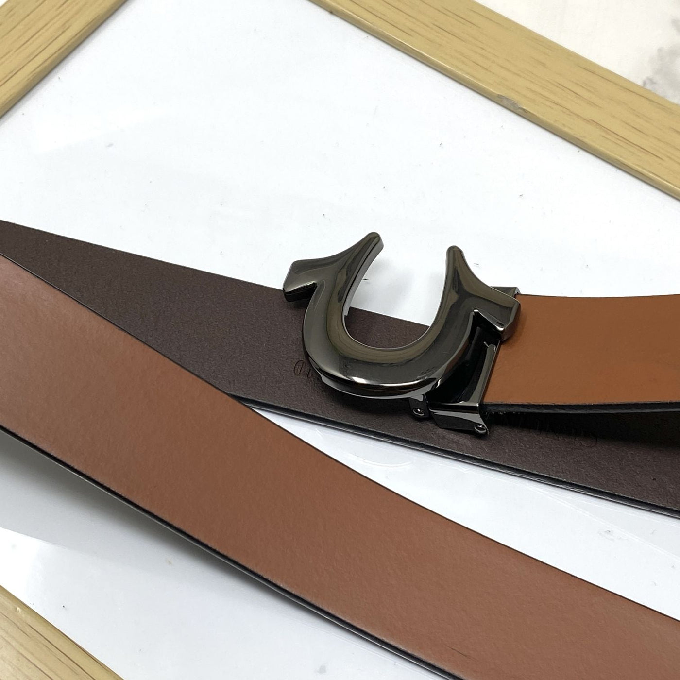 U-Pattern Formal and Casual Leather Strap belt-UniqueandClassy