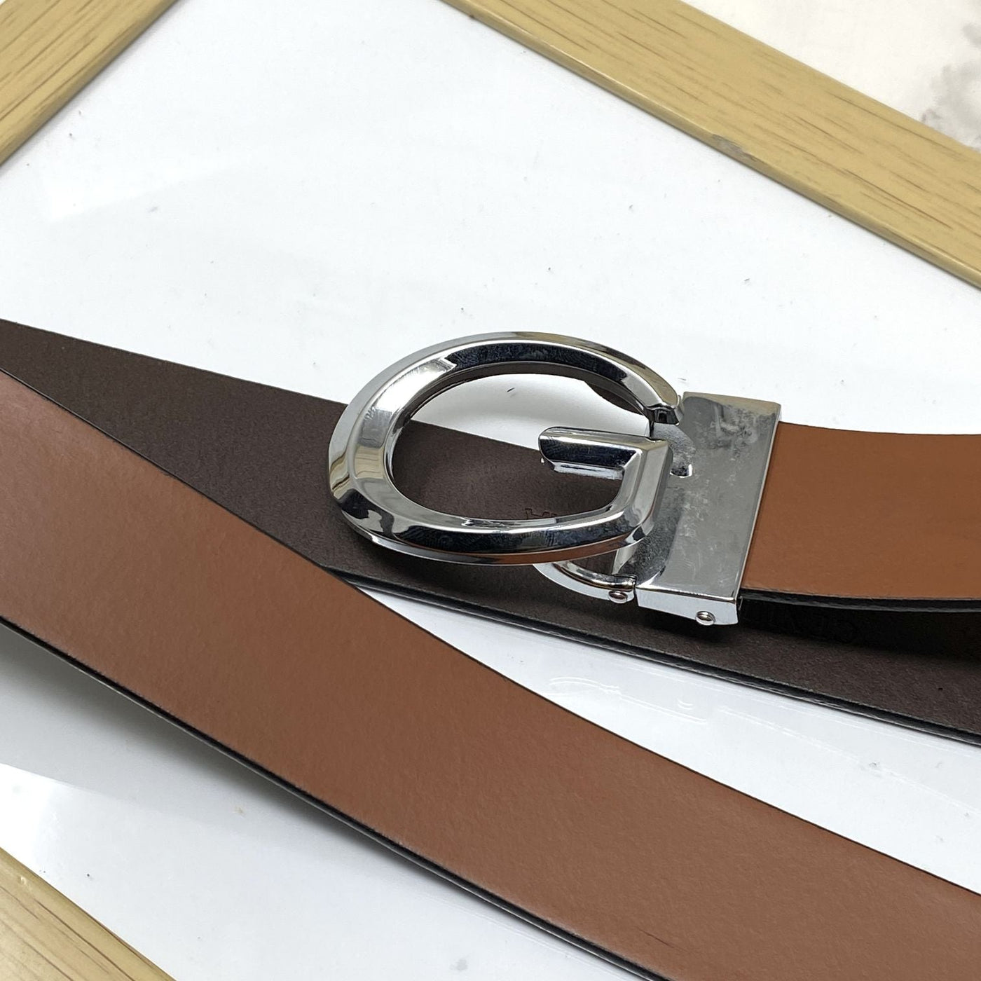 Classic G-Pattern Formal and Casual Leather Strap Belt -UniqueandClassy