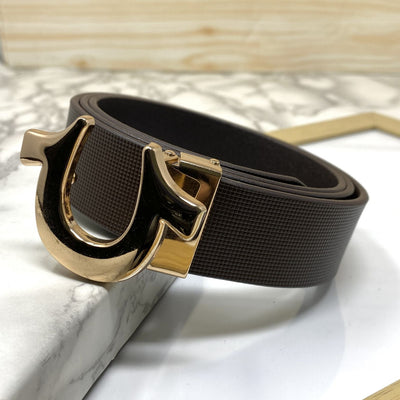 U-Pattern Formal and Casual Leather Strap belt-UniqueandClassy