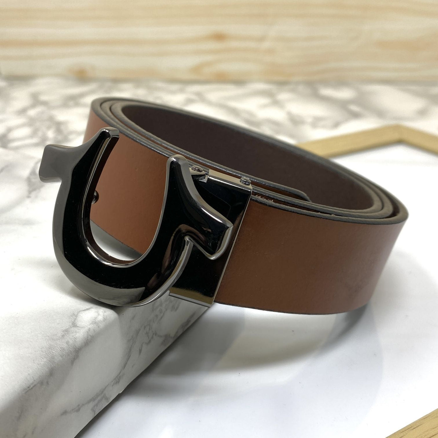 U-Pattern Formal and Casual Leather Strap belt-UniqueandClassy