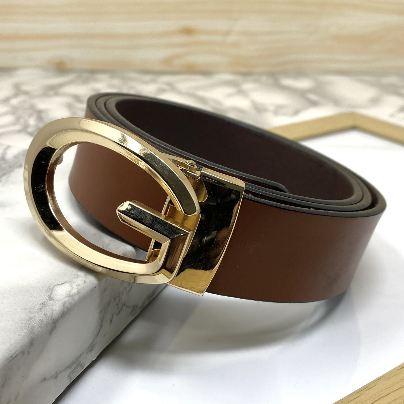 Classic G-Pattern Formal and Casual Leather Strap Belt -UniqueandClassy