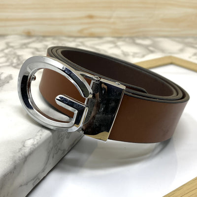 Classic G-Pattern Formal and Casual Leather Strap Belt -UniqueandClassy