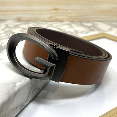 Classic G-Pattern Formal and Casual Leather Strap Belt -UniqueandClassy