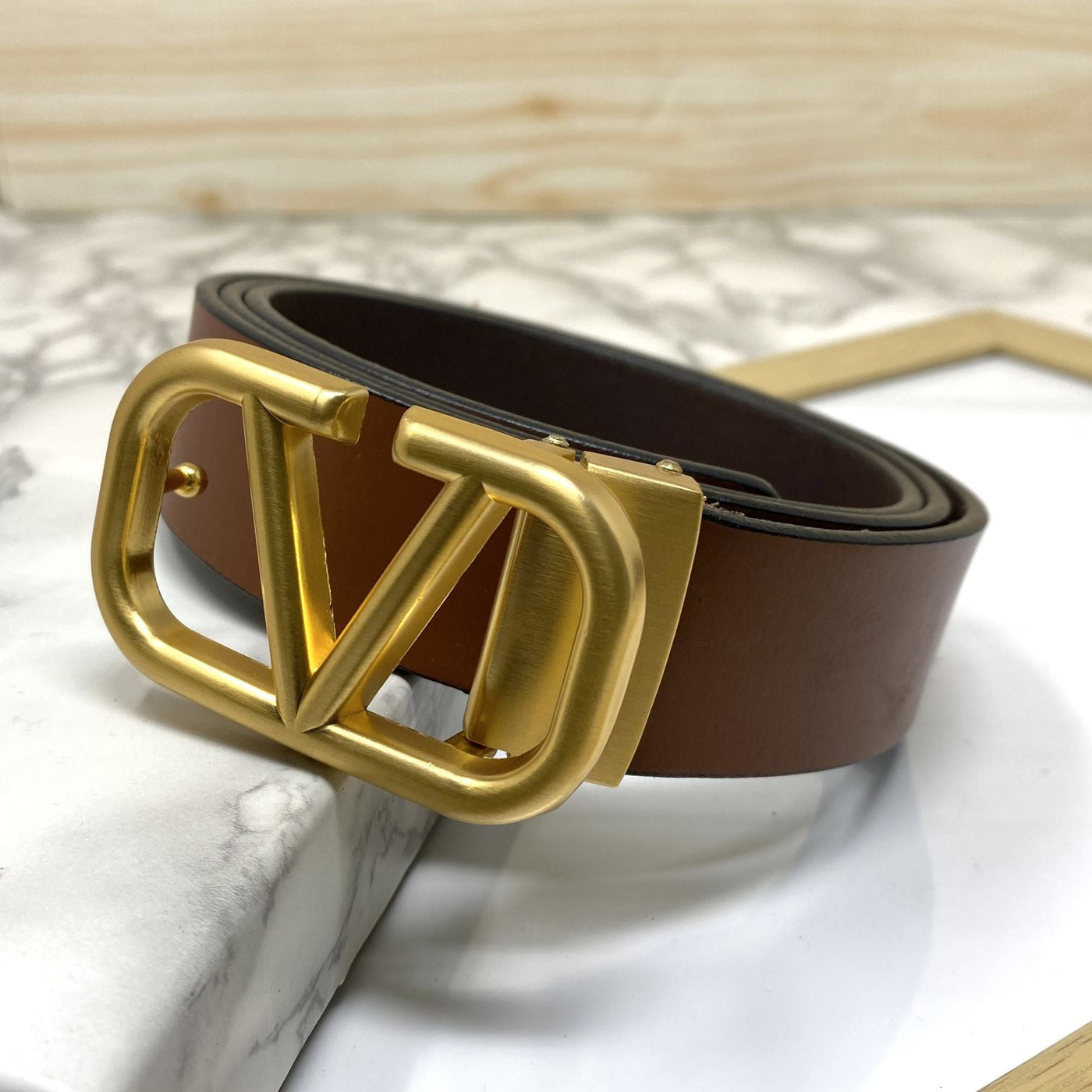 Casual V-Pattern Leather Strap Belt-UniqueandClassy