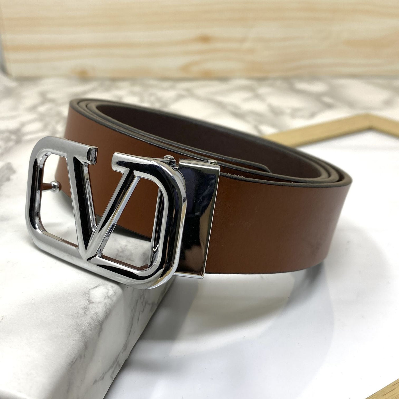 Casual V-Pattern Leather Strap Belt-UniqueandClassy