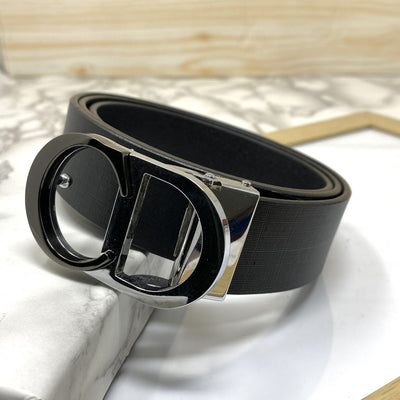 CD-Double Tone Leather Strap Belt-UniqueandClassy