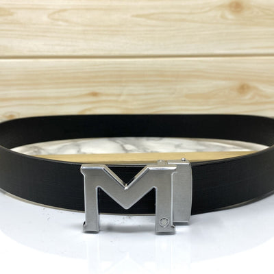 M-Pattern Leather Strap Belt -UniqueandClassy