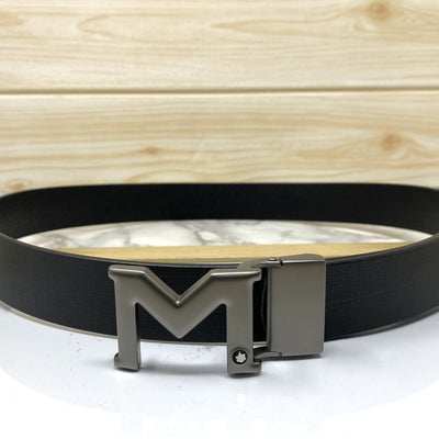 M-Pattern Leather Strap Belt -UniqueandClassy