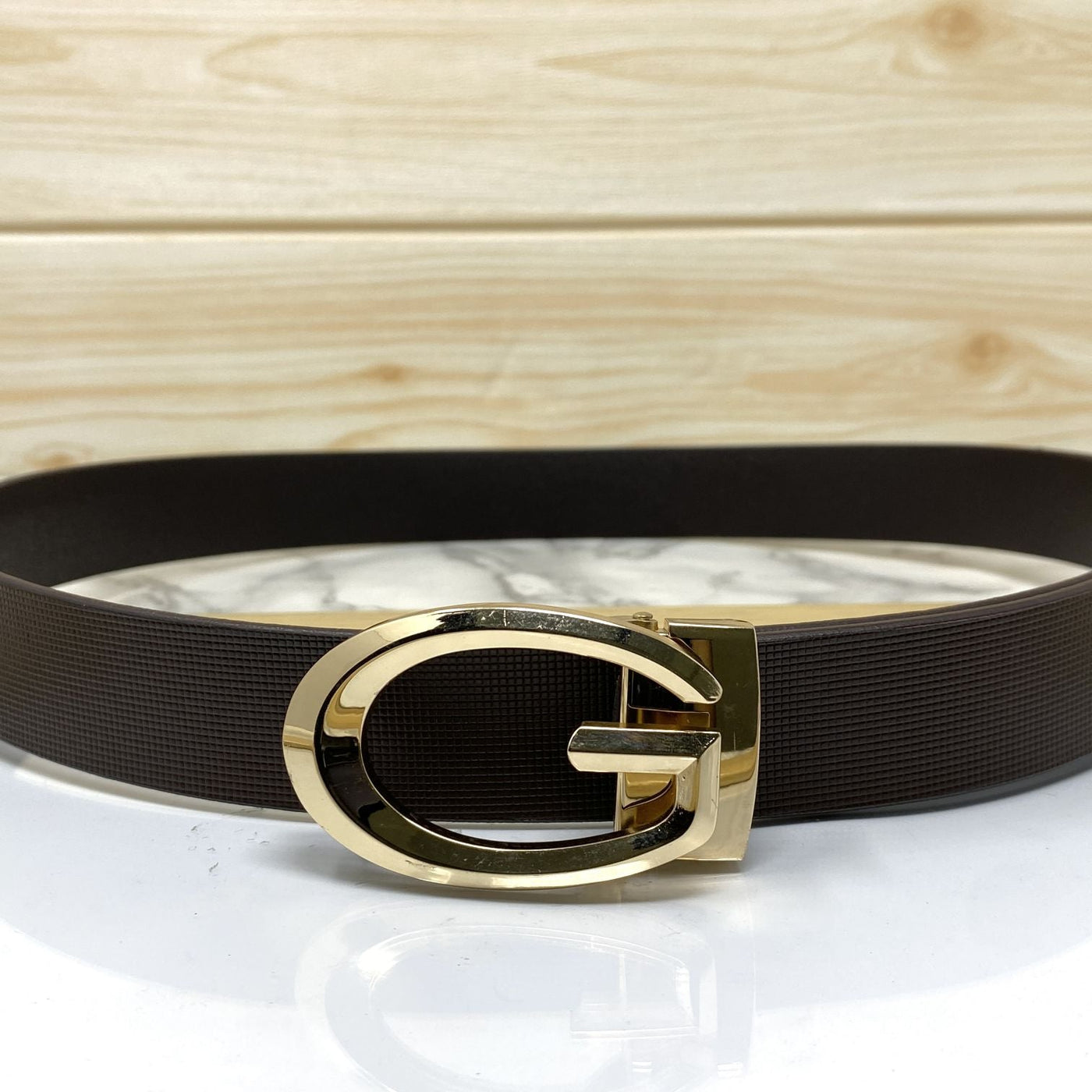 Classic G-Pattern Formal and Casual Leather Strap Belt -UniqueandClassy