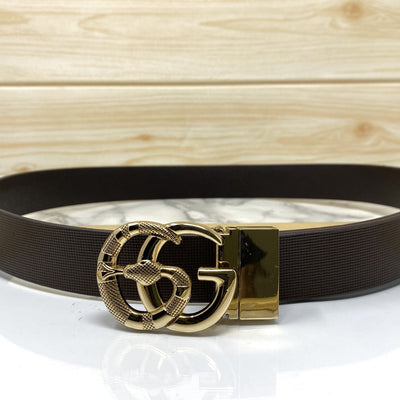 Classy Round Snake Design Leather Strap- UniqueandClassy