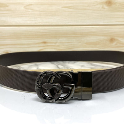 Classy Round Snake Design Leather Strap- UniqueandClassy