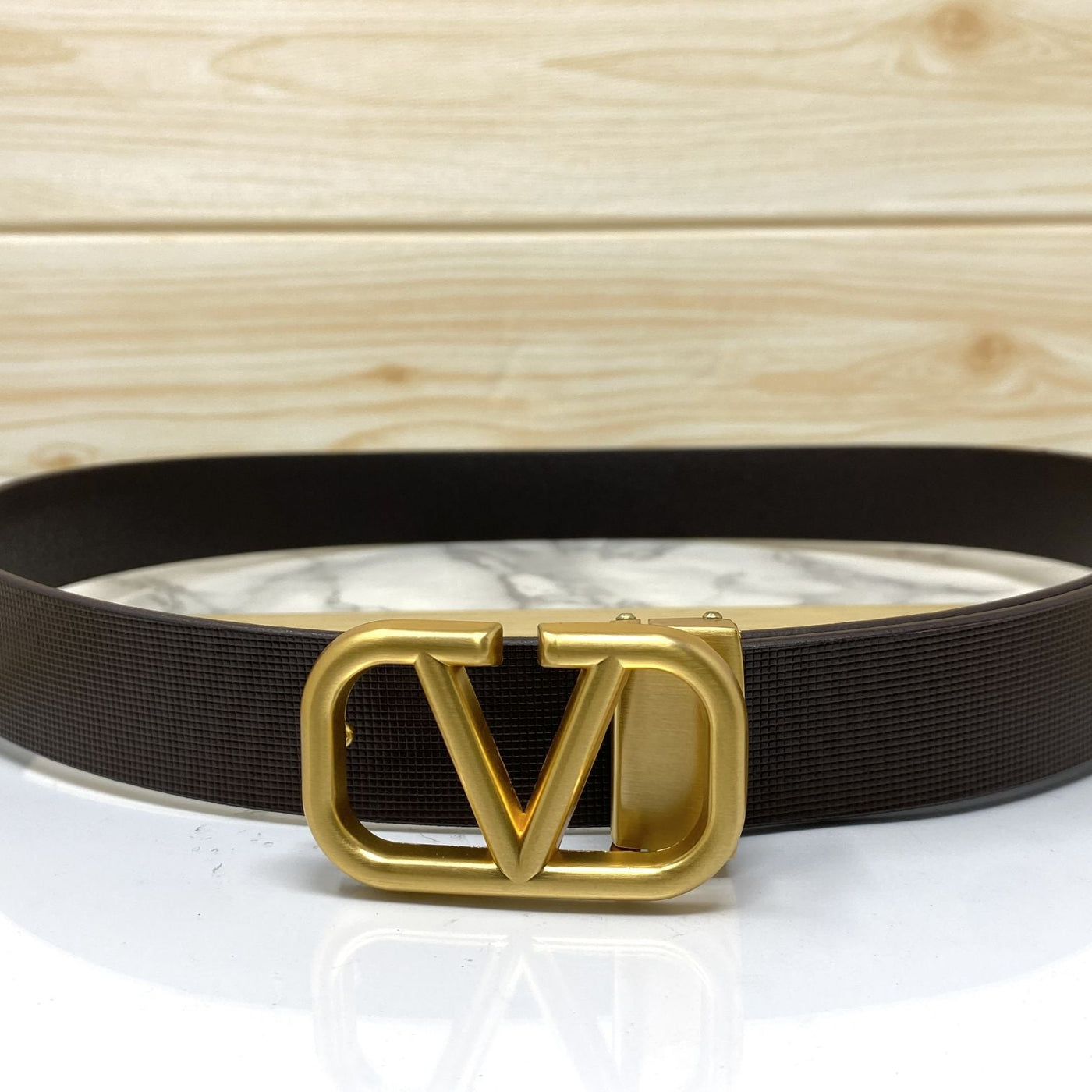 Casual V-Pattern Leather Strap Belt-UniqueandClassy