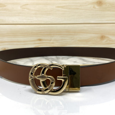 Classy Round Snake Design Leather Strap- UniqueandClassy