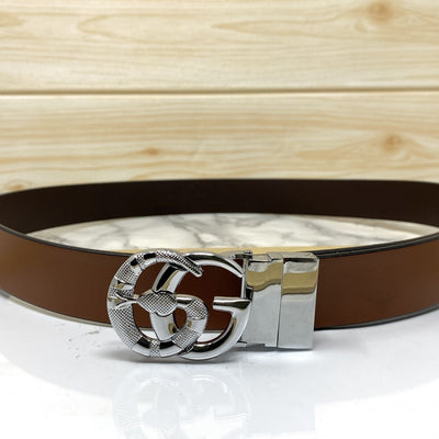 Classy Round Snake Design Leather Strap- UniqueandClassy