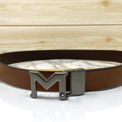 M-Pattern Leather Strap Belt -UniqueandClassy