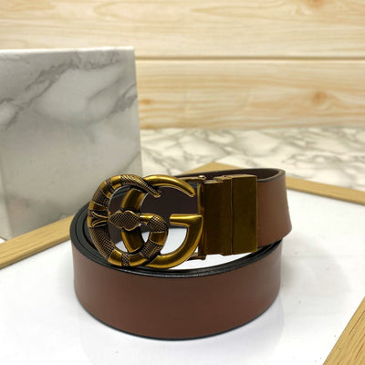 Classy Round Snake Design Leather Strap- UniqueandClassy