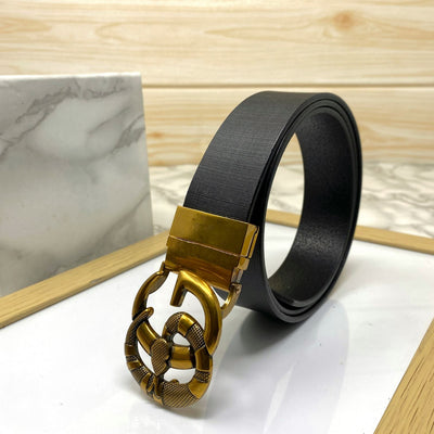 Classy Round Snake Design Leather Strap- UniqueandClassy