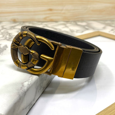 Classy Round Snake Design Leather Strap- UniqueandClassy