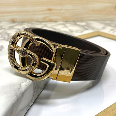 Classy Round Snake Design Leather Strap- UniqueandClassy