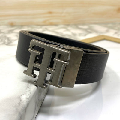 TH Pattern Leather Strap Belt-UniqueandClassy