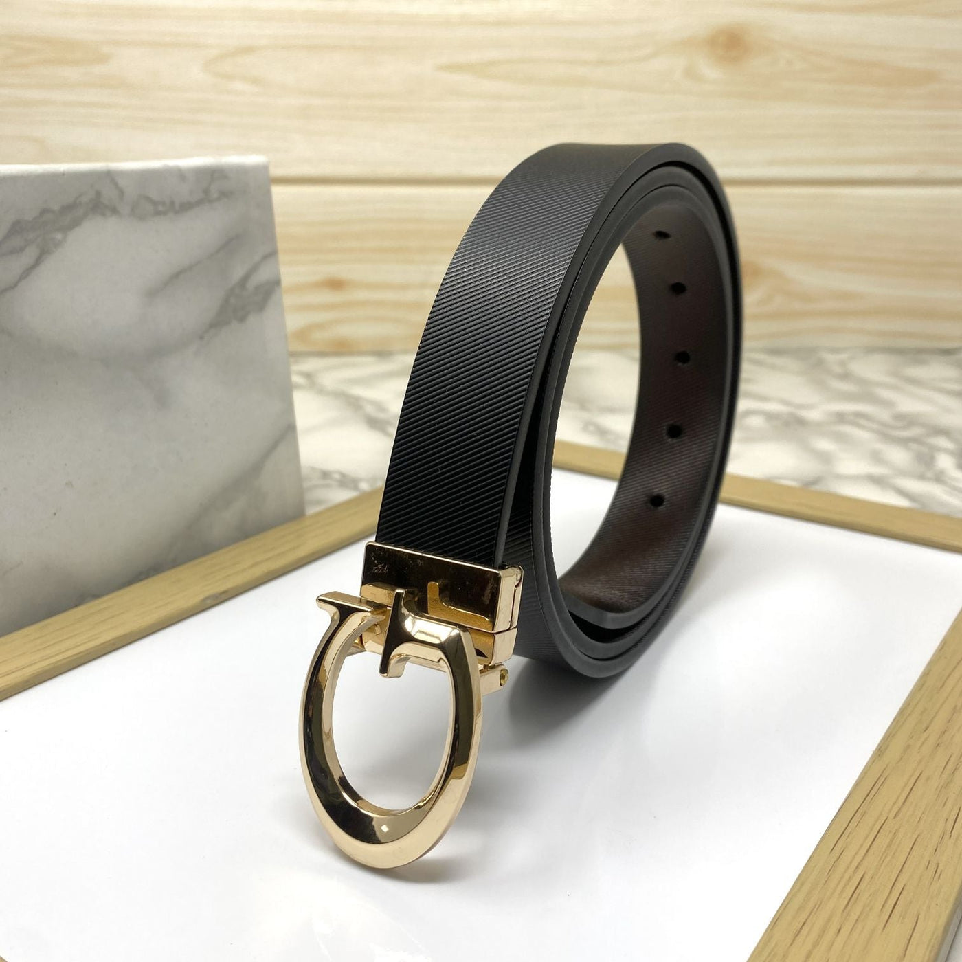 Small G Letter Reversible Strap Belt For Men-UniqueandClassy