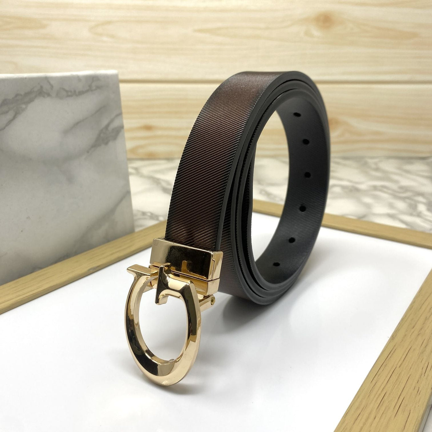 Small G Letter Reversible Strap Belt For Men-UniqueandClassy