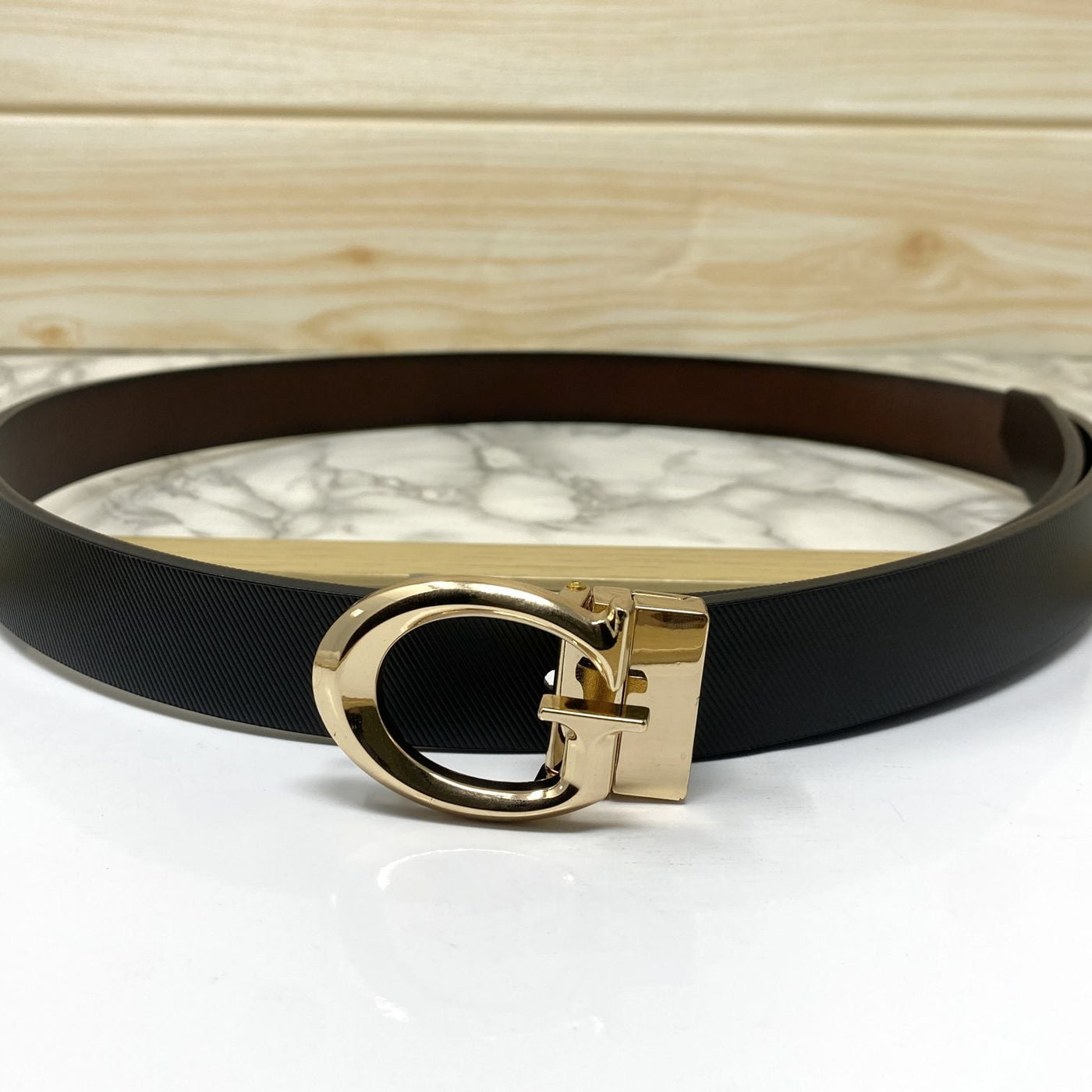 Small G Letter Reversible Strap Belt For Men-UniqueandClassy