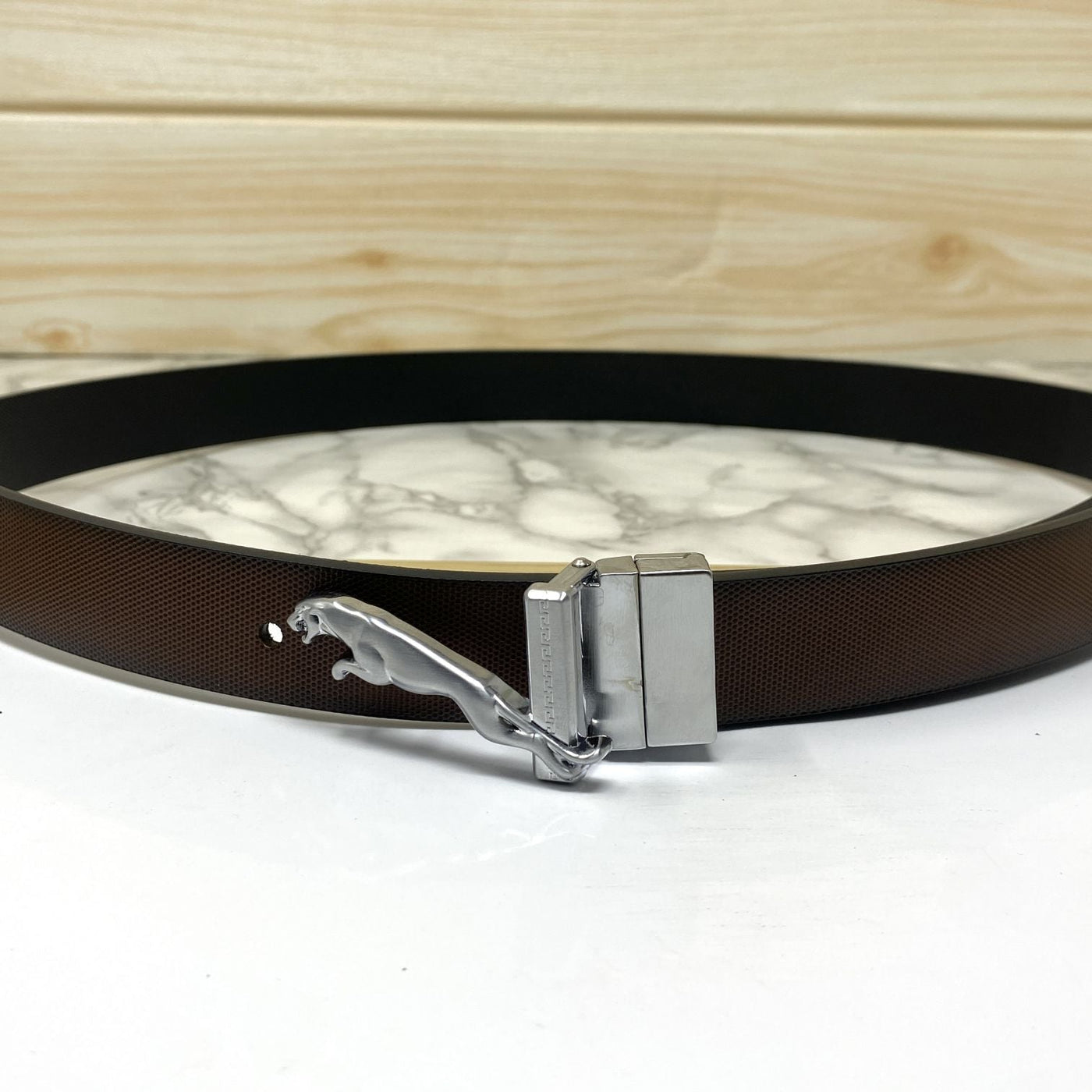 Small Jaguar Pattern Reversible Strap Belt -UniqueandClassy